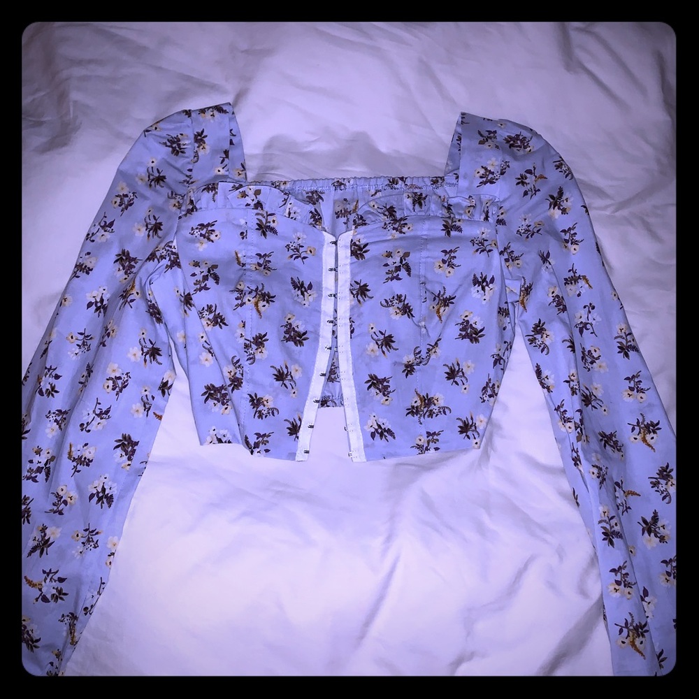 Storets floral cropped top